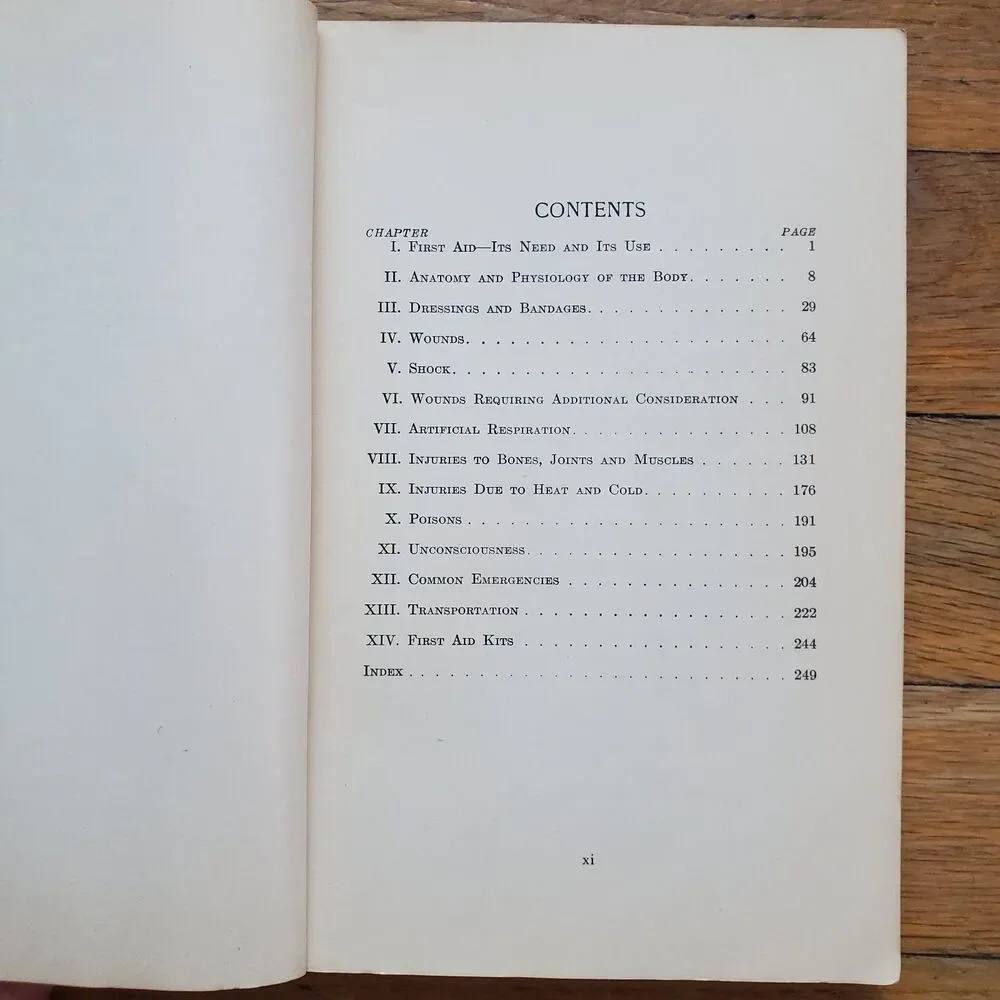 American red cross first aid textbook vintage collectible